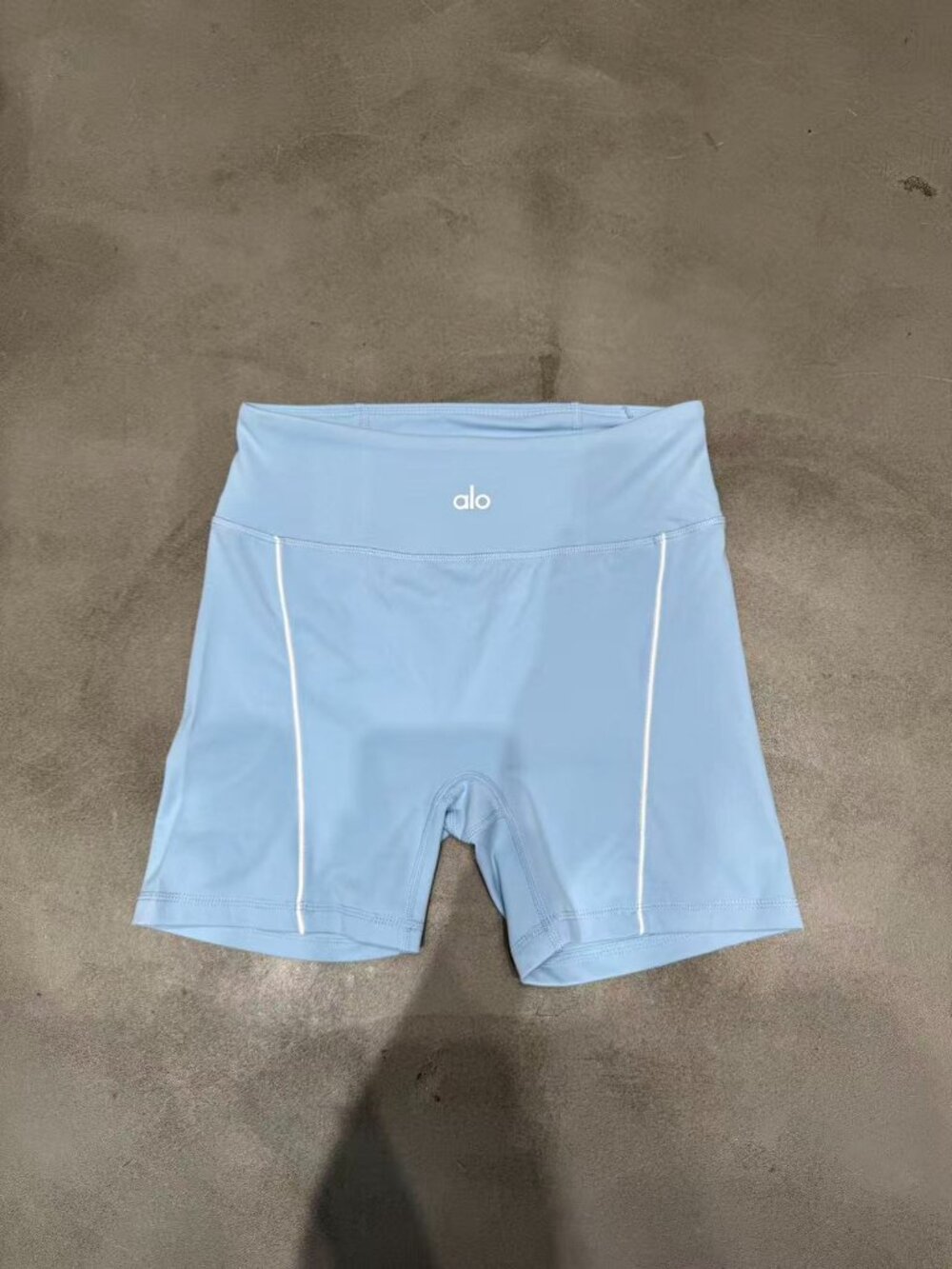 Alo Yoga Light Blue and White Color Block Workwear Set, Size S. - Picture 7 of 8